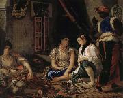 Eugene Delacroix Women of Algiers in the room painting